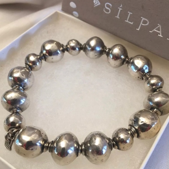 Silpada Sterling Silver Atmospheric Oxidized Beaded Bracelet B1998 - Picture 11 of 16